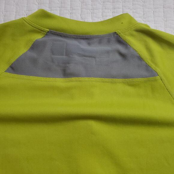 Novara Cycling Top Two Tone Green Half Zip Active Bike Jersey Back Pocket S - Picture 8 of 9